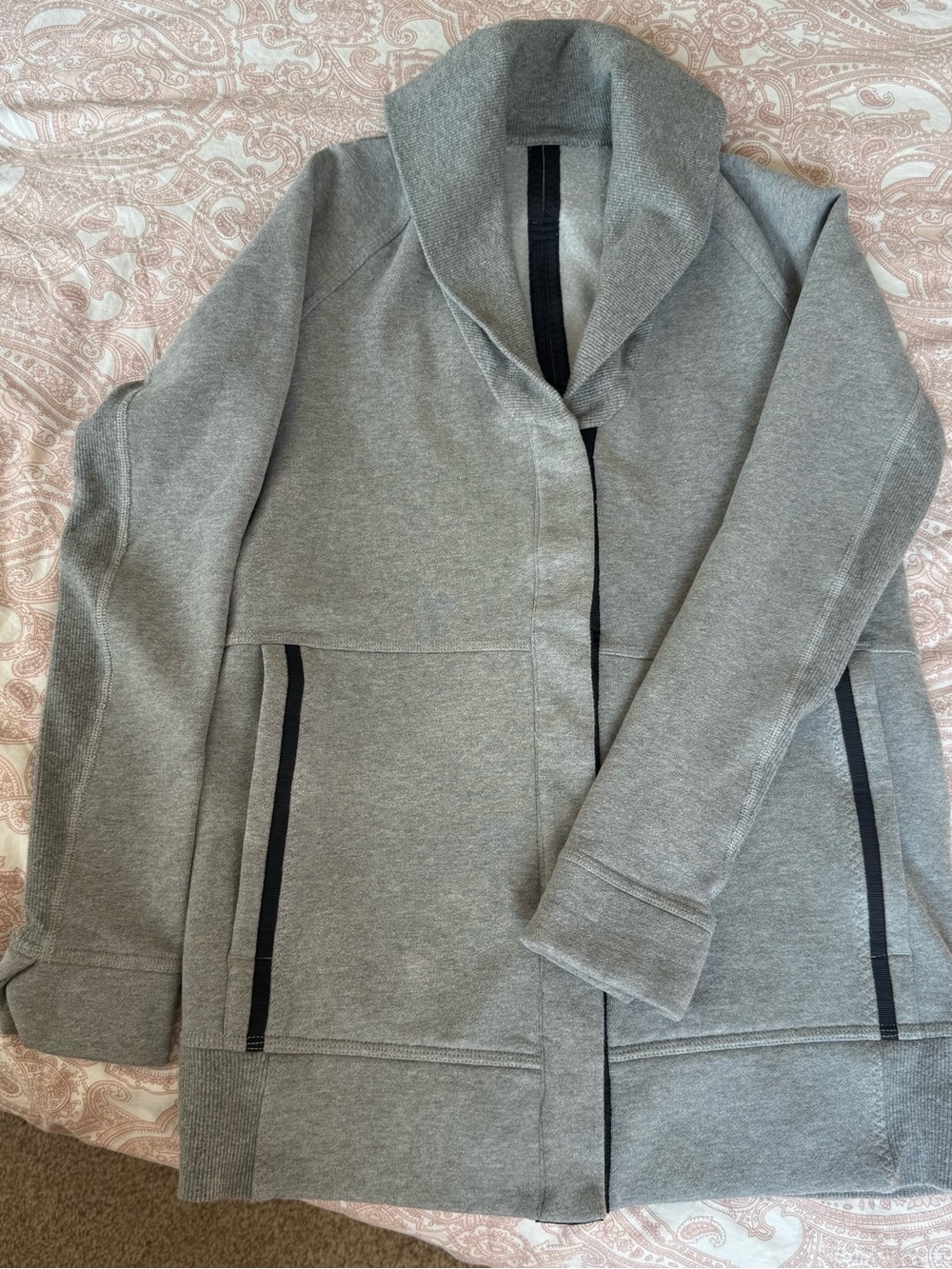 Lululemon Gray Shawl-Collar Cardigan
